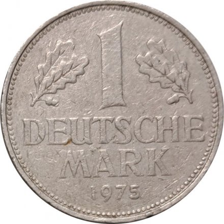 ФРГ 1 марка 1975 год (J)