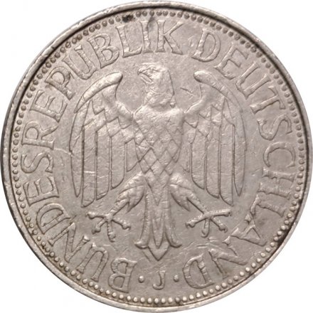 ФРГ 1 марка 1975 год (J)