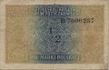 Польша 1/2 злотых 1917 год (оккупационная валюта)