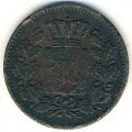 Бавария 1 пфеннинг 1861 год