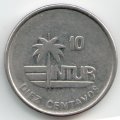 Куба 10 сентаво 1989 год (магнетик)
