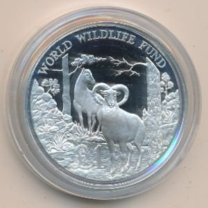 Кипр 1 фунт 1986 год - Фонд дикой природы WWF. Кипрский муфлон (серебро)
