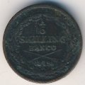 Швеция 1/6 скиллинга 1849 год