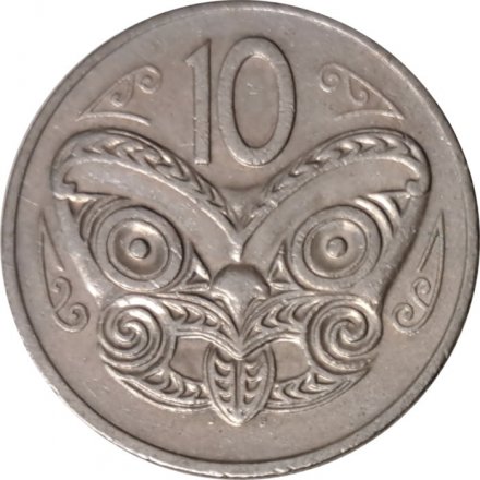 Новая Зеландия 10 центов 1980 год