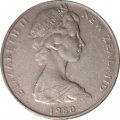Новая Зеландия 10 центов 1980 год