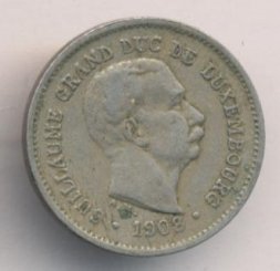 Люксембург 5 сантимов 1908 год