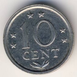 Антильские острова 10 центов 1984 год