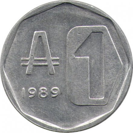 Аргентина 1 аустраль 1989 год