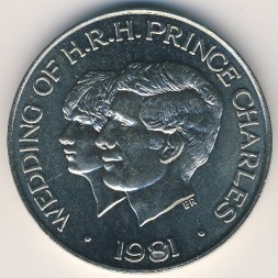 Монета Самоа 1 тала 1981 год - Свадьба принца Чарльза и леди Дианы