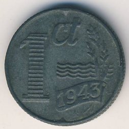 Нидерланды 1 цент 1943 год