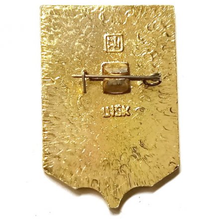 Значок Волхов. Ленинградская область. Герб. Серия &quot;Квадраты-1 современные&quot;