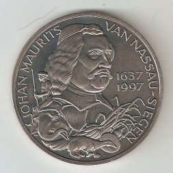 Нидерланды 10 экю 1997 год - Иоганн Мориц Нассау-Зигенский (медь-никель)