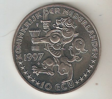 Нидерланды 10 экю 1997 год - Иоганн Мориц Нассау-Зигенский (медь-никель)