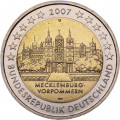 Германия 2 евро 2007 год - Шверинский Замок, Мекленбург-Передняя Померания