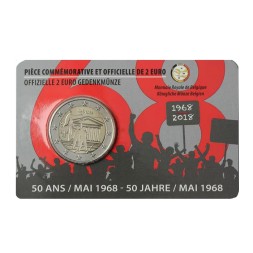 Бельгия 2 евро 2018 год - 50 лет студенческому волнению в мае 1968 года