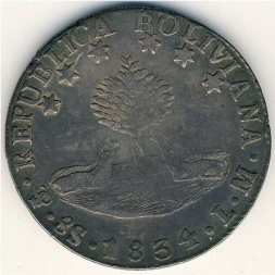 Боливия 8 солей 1834 год