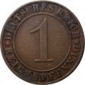 Веймарская республика 1 рейхспфенниг 1924 год (J)