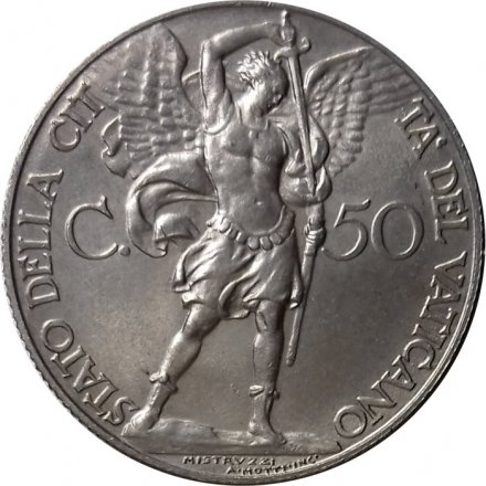 Ватикан 50 чентезимо 1930 год - Папа Пий XI