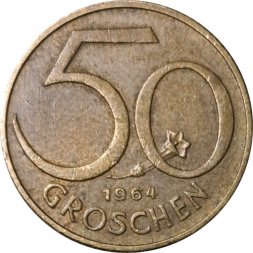 Австрия 50 грошей 1964 год