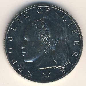 Либерия 50 центов 1974 год