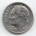США 1 дайм (10 центов) 2007 год - Франклин Рузвельт (D)