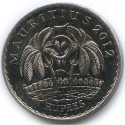 Монета Маврикий 5 рупий 2012 год
