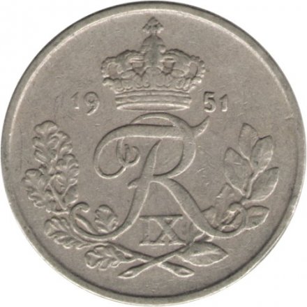 Дания 25 эре 1951 год