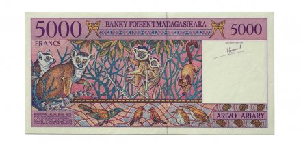 Мадагаскар 5000 франков 1995 год - UNC