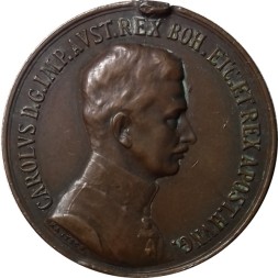 Медаль Австро-Венгрия &quot;За храбрость&quot; Карл. Бронза
