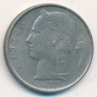 Бельгия 1 франк 1972 год BELGIE