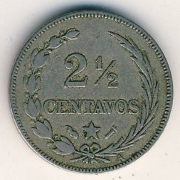 Доминиканская республика 2 1/2 сентаво 1888 год