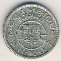 Мозамбик 10 эскудо 1966 год
