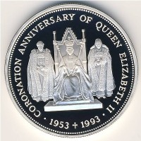Монета Остров Святой Елены и острова Вознесения 2 фунта 1993 год