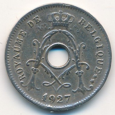 Бельгия 5 сантимов 1927 год BELGIQUE