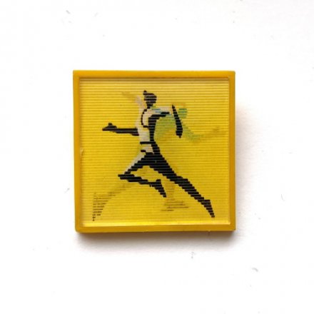 Значок. Виды спорта. Конькобежный спорт и легкая атлетика. Переливающийся