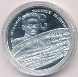 Польша 10 злотых 2009 год - 70 лет польскому подпольному движению