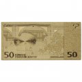 Сувенирная банкнота Евросоюз 50 евро 2002 год (золотые) - UNC