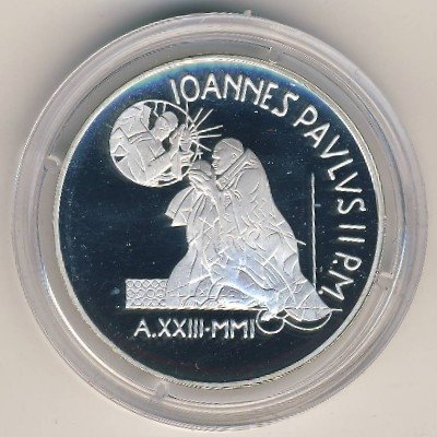 Ватикан 5000 лир 2001 год