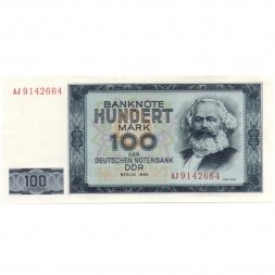 ГДР 100 марок 1964 год - Карл Маркс UNC
