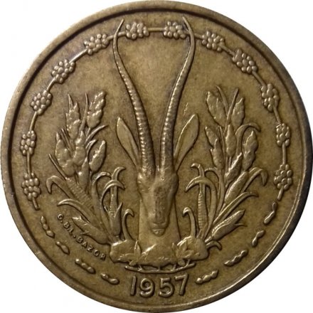 Французская Западная Африка 25 франков 1957 год