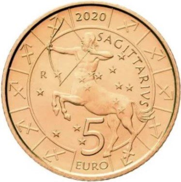 Сан-Марино 5 евро 2020 год - Знаки зодиака - Стрелец