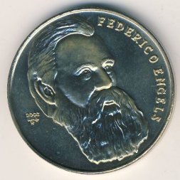 Куба 1 песо 2002 год - Фридрих Энгельс