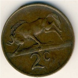ЮАР 2 цента 1971 год