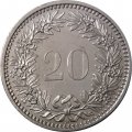 Швейцария 20 раппенов 2010 год