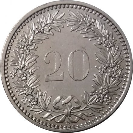 Швейцария 20 раппенов 2010 год