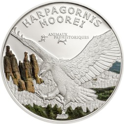 Монета Габон 1000 франков 2013 год - Орел Хааста