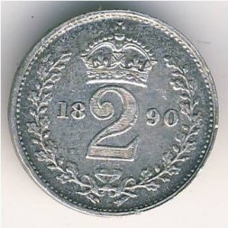 Великобритания 2 пенса 1890 год