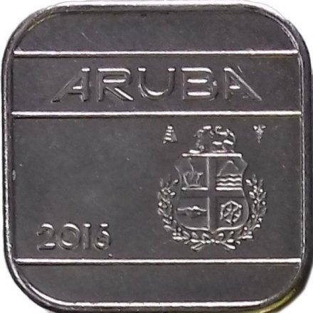 Аруба 50 центов 2016 год - Отметка &quot;Парус&quot;