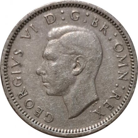 Великобритания 6 пенсов 1949 год - Король Георг VI