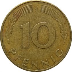 ФРГ 10 пфеннигов 1978 год - J